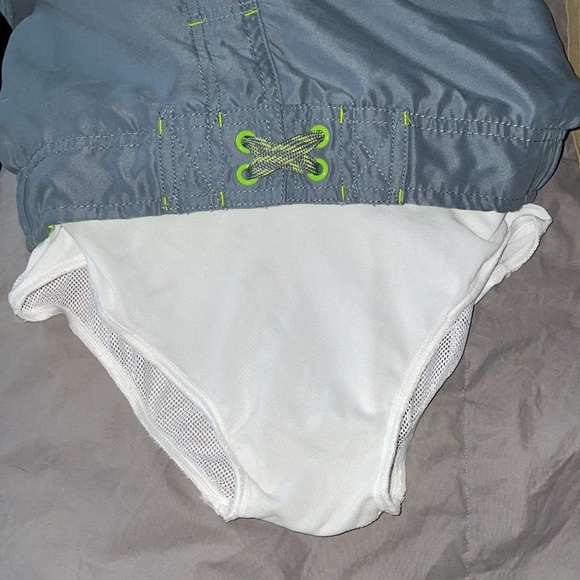Old Navy Gray Swim Shorts w/ Lime Green Accents - Picture 7 of 7